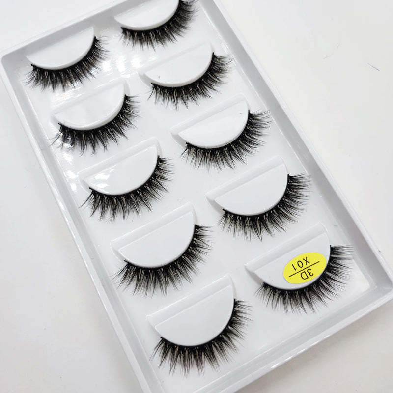 32 Style 5 Pairs Eyelash 3D Natural Mink False Eyelashes Makeup Fake Eye Lashes Faux Cilios Make Up Beauty Tools Wholesale