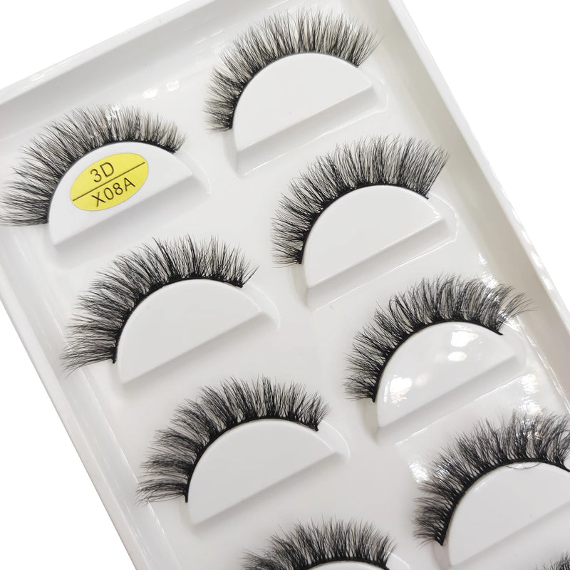 32 Style 5 Pairs Eyelash 3D Natural Mink False Eyelashes Makeup Fake Eye Lashes Faux Cilios Make Up Beauty Tools Wholesale